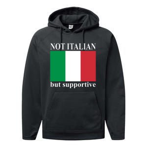 Not Italian But Supportive Performance Fleece Hoodie