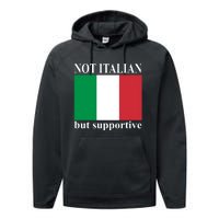 Not Italian But Supportive Performance Fleece Hoodie