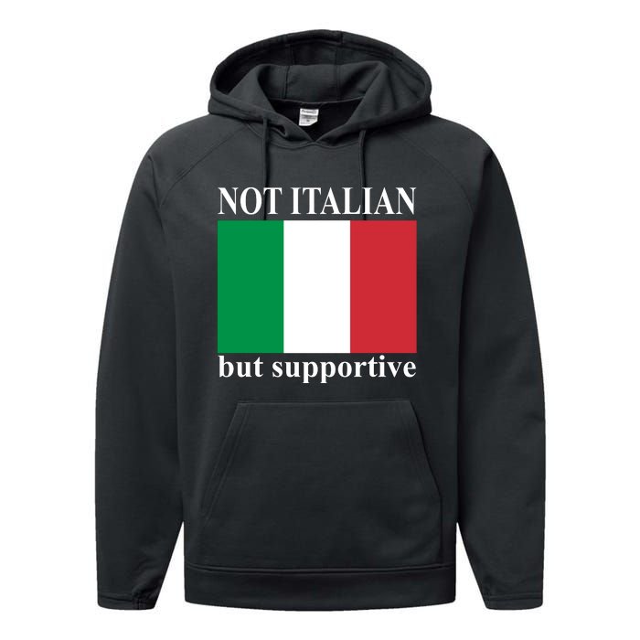 Not Italian But Supportive Performance Fleece Hoodie