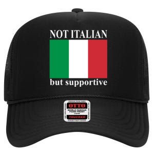 Not Italian But Supportive High Crown Mesh Back Trucker Hat