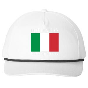 Not Italian But Supportive Snapback Five-Panel Rope Hat