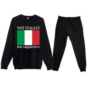 Not Italian But Supportive Premium Crewneck Sweatsuit Set