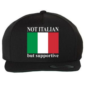 Not Italian But Supportive Wool Snapback Cap