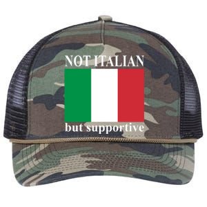 Not Italian But Supportive Retro Rope Trucker Hat Cap