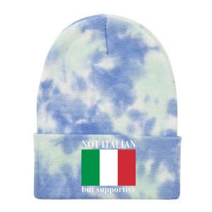 Not Italian But Supportive Tie Dye 12in Knit Beanie