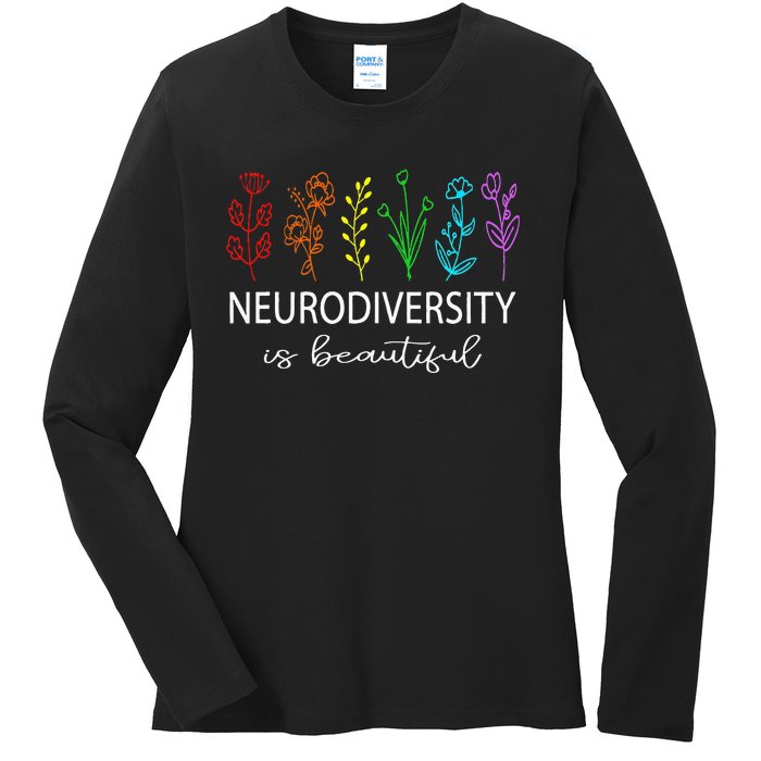 Neurodiversity Is Beautiful Autism Awareness Ladies Long Sleeve Shirt