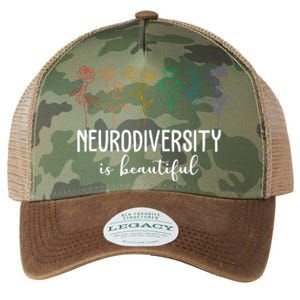 Neurodiversity Is Beautiful Colorful Flowers Legacy Tie Dye Trucker Hat