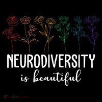 Neurodiversity Is Beautiful Colorful Flowers Backpack