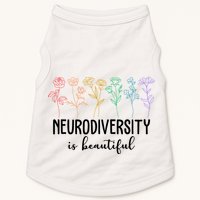 Neurodiversity Is Beautiful Colorful Flowers Doggie Tank