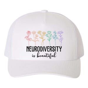 Neurodiversity Is Beautiful Colorful Flowers Yupoong Adult 5-Panel Trucker Hat