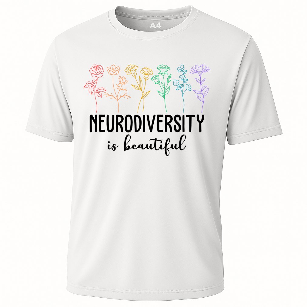 Neurodiversity Is Beautiful Colorful Flowers Performance Shirt