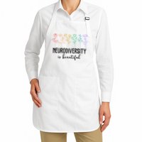 Neurodiversity Is Beautiful Colorful Flowers Apron