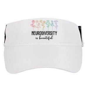 Neurodiversity Is Beautiful Colorful Flowers Adult Drive Performance Visor