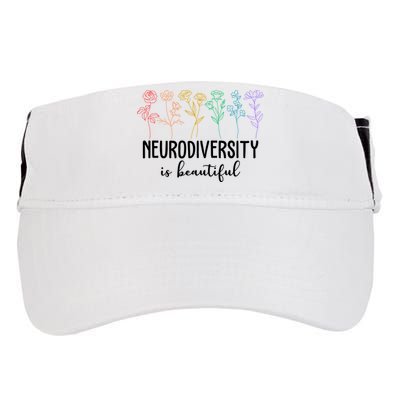 Neurodiversity Is Beautiful Colorful Flowers Adult Drive Performance Visor