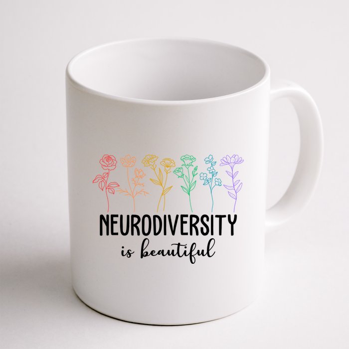 Neurodiversity Is Beautiful Colorful Flowers Mug