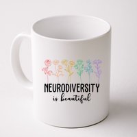 Neurodiversity Is Beautiful Colorful Flowers Mug