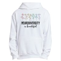 Neurodiversity Is Beautiful Colorful Flowers Urban Pullover Hoodie