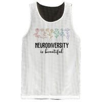 Neurodiversity Is Beautiful Colorful Flowers Mesh Reversible Basketball Jersey Tank