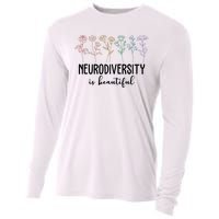 Neurodiversity Is Beautiful Colorful Flowers Cooling Performance Long Sleeve Crew