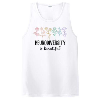 Neurodiversity Is Beautiful Colorful Flowers PosiCharge Competitor Tank