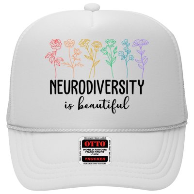 Neurodiversity Is Beautiful Colorful Flowers Trucker Hat