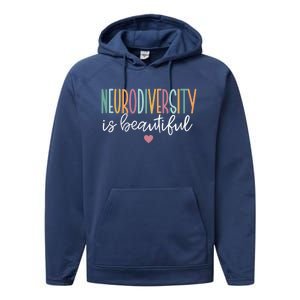 Neurodiversity Is Beautiful Gift Performance Fleece Hoodie