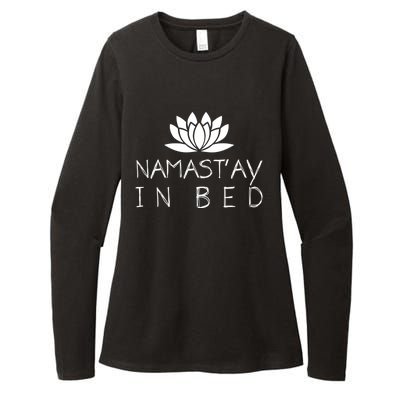 Namastay In Bed Funny Zen Yoga Buddhism Gift Womens CVC Long Sleeve Shirt