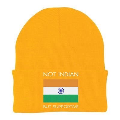 Not Indian But Supportive India Flag National Indian Flag Knit Cap Winter Beanie