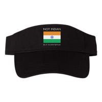 Not Indian But Supportive India Flag National Indian Flag Valucap Bio-Washed Visor