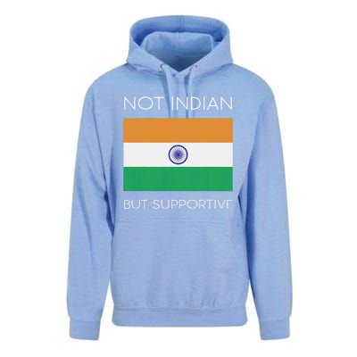 Not Indian But Supportive India Flag National Indian Flag Unisex Surf Hoodie