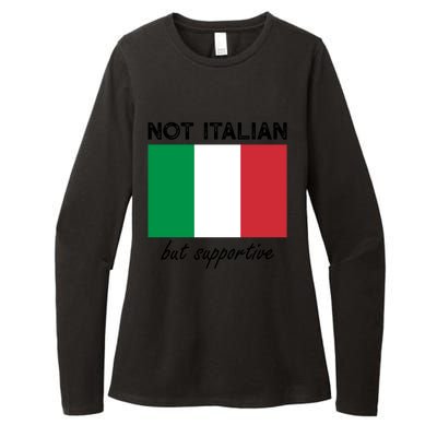 Not Italian But Supportive Gift Womens CVC Long Sleeve Shirt