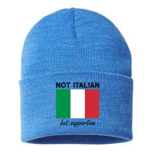 Not Italian But Supportive Gift Sustainable Knit Beanie