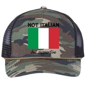 Not Italian But Supportive Gift Retro Rope Trucker Hat Cap