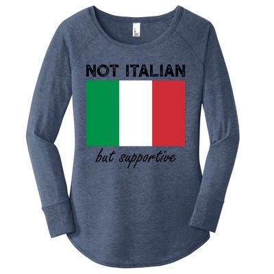 Not Italian But Supportive Gift Women's Perfect Tri Tunic Long Sleeve Shirt