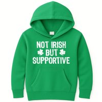 Not Irish But Supportive Funny St Patricks Day Ireland Tee Kids Hoodie