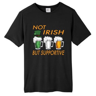 Not Irish But Supportive Ireland Flag Irish Beer St Patricks Gift Tall Fusion ChromaSoft Performance T-Shirt