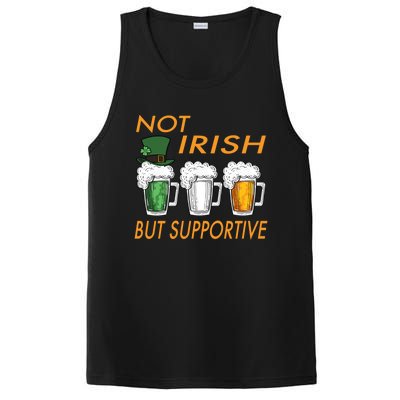 Not Irish But Supportive Ireland Flag Irish Beer St Patricks Gift PosiCharge Competitor Tank