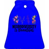 Neurodiversity Is Beautiful Autism Awareness Acceptance Gift Ceramic Bell Ornament