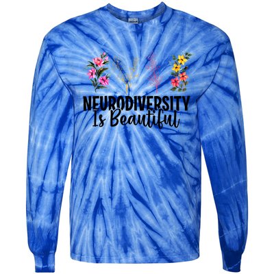 Neurodiversity Is Beautiful Autism Awareness Acceptance Gift Tie-Dye Long Sleeve Shirt