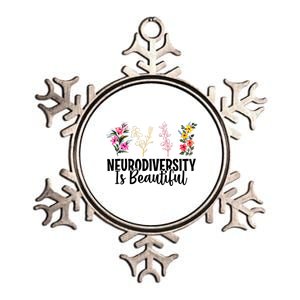 Neurodiversity Is Beautiful Autism Awareness Acceptance Gift Metallic Star Ornament