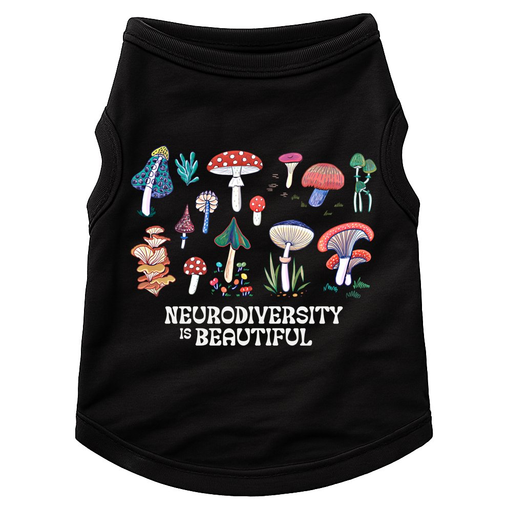 Neurodiversity Is Beautiful Mushroom Autism Awareness Outfit Gift Doggie Tank