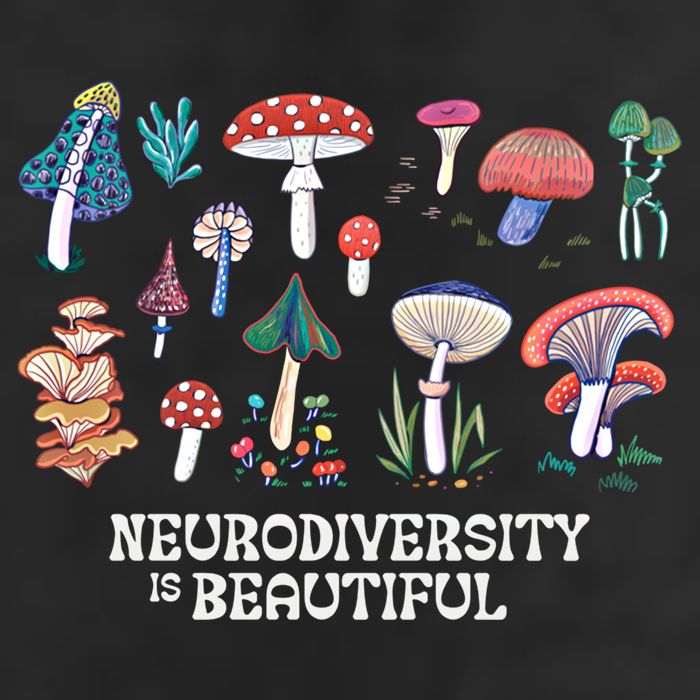 Neurodiversity Is Beautiful Mushroom Autism Awareness Outfit Gift Adult Drive Performance Visor
