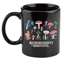 Neurodiversity Is Beautiful Mushroom Autism Awareness Outfit Gift 11oz C Handle Ceramic Mug