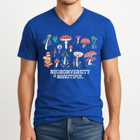 Neurodiversity Is Beautiful Mushroom Autism Awareness Outfit Gift V-Neck T-Shirt