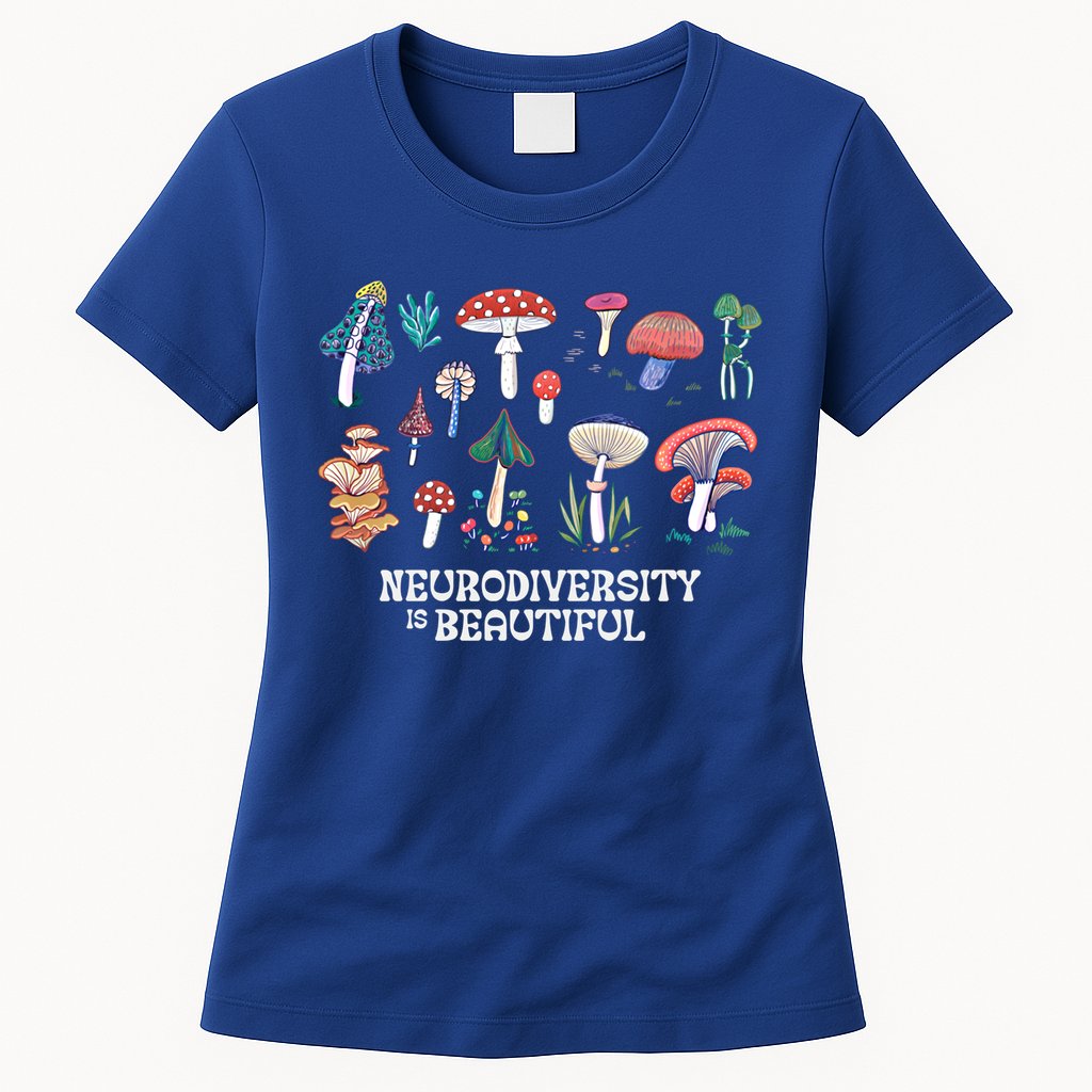 Neurodiversity Is Beautiful Mushroom Autism Awareness Outfit Gift Womens T-Shirt