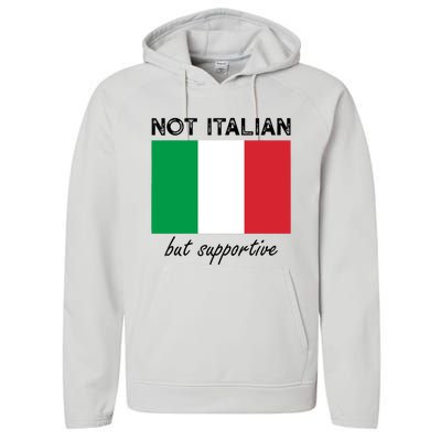 Not Italian But Supportive Performance Fleece Hoodie