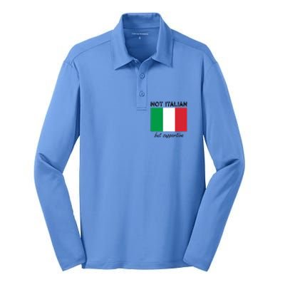 Not Italian But Supportive Silk Touch Performance Long Sleeve Polo