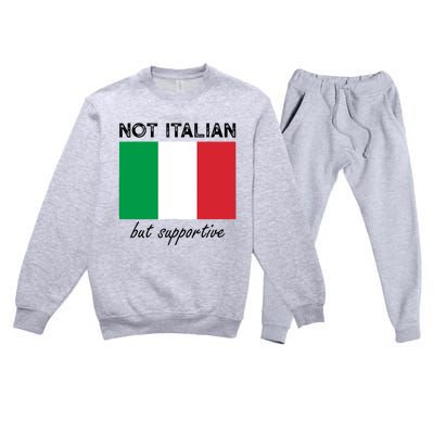 Not Italian But Supportive Premium Crewneck Sweatsuit Set