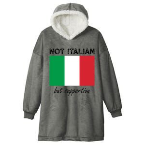 Not Italian But Supportive Hooded Wearable Blanket