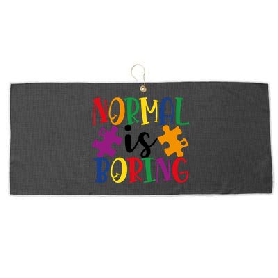 Normal Is Boring Large Microfiber Waffle Golf Towel